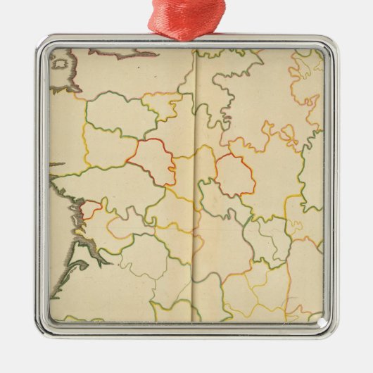 Overzicht Franse deelsectoren Metalen Ornament (Voorkant)
