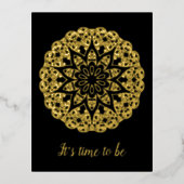 Overzicht Mandala -  stijl 1 Folie Uitnodiging Briefkaart (Voorkant)