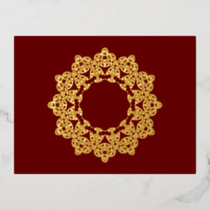 Overzicht Mandala -  stijl 3 Folie Feestdagen Briefkaart