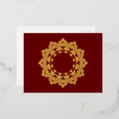 Overzicht Mandala -  stijl 3 Folie Feestdagen Briefkaart (Voorkant / Achterkant)