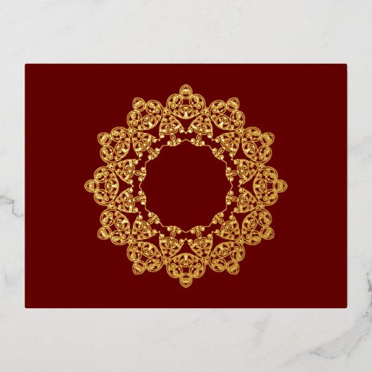 Overzicht Mandala -  stijl 3 Folie Feestdagen Briefkaart (Voorkant)