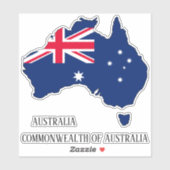Overzicht marktoplijnen Australië Sticker (Vel)