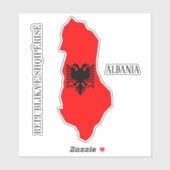 Overzicht marktoverzicht Albanië Sticker (Vel)
