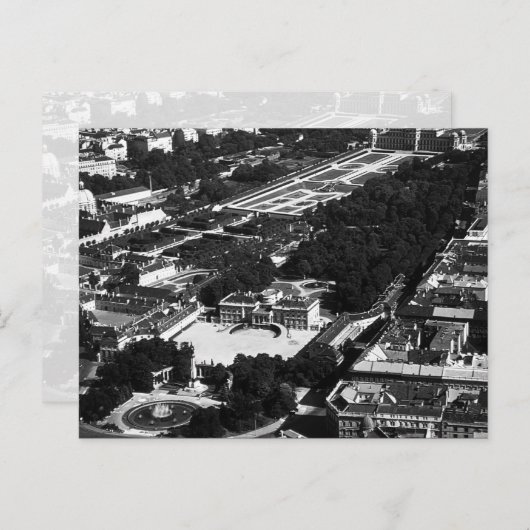 Overzicht  Oostenrijk Wenen Belvedere Park Briefkaart (Voorkant / Achterkant)