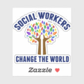 Overzicht sociale werkaanbiedingen bevestigen sticker (Vel)