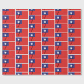 Overzicht TAIWAN-VLAG toewijzen Cadeaupapier (Vlak)
