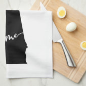 Overzicht thuisstaat Heart Alabama Theedoek (Quarter Fold)