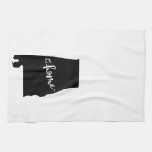 Overzicht thuisstaat Heart Alabama Theedoek (Horizontaal)