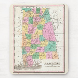  overzicht van Alabama (1827) Muismat