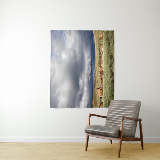 Overzicht van Bodie Ghost Town Stormy Wandkleed (In situ)