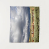 Overzicht van Bodie Ghost Town Stormy Wandkleed (Voorkant)