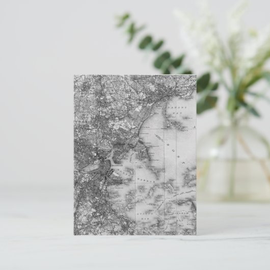  overzicht van Boston Briefkaart (Staand voorkant)