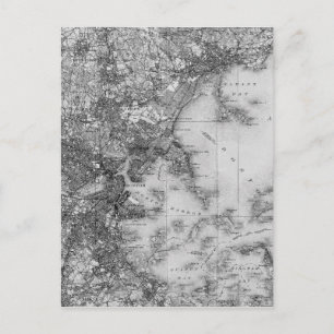  overzicht van Boston Briefkaart