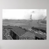 Overzicht van Boston Harbour (Voorkant)