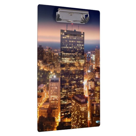 Overzicht van Boston 's nachts Klembord (Rechts)