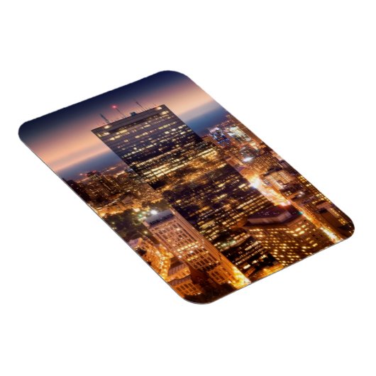 Overzicht van Boston 's nachts Magneet (Rechterzijde)