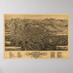 overzicht van Butte Montana (1884)