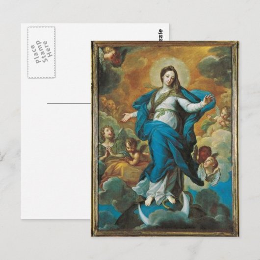 Overzicht van de aankondiging briefkaart (Voorkant / Achterkant)