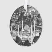  overzicht van de blauwe moskee in Istanbul 1970 Ornament (voorkant)