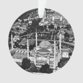  overzicht van de blauwe moskee in Istanbul 1970 Ornament (voorkant)