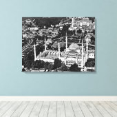  overzicht van de blauwe moskee in Istanbul Canvas Afdruk (Insitu (Houten vloer))