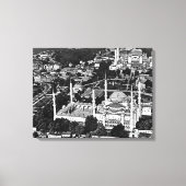  overzicht van de blauwe moskee in Istanbul Canvas Afdruk (Voorkant)