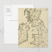 Overzicht van de Britse eilanden Briefkaart (Voorkant / Achterkant)