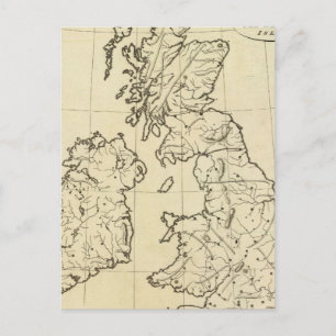 Overzicht van de Britse eilanden Briefkaart