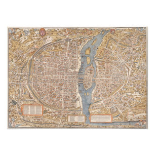  overzicht van de Franse Canvas Print Parijs Foto Afdruk