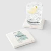 Overzicht van de illustratie van de staat Alabama Stenen Onderzetter (Zijkant)