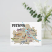 Overzicht van de kaart van Wenen Oostenrijk (Staand voorkant)