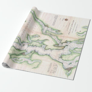 overzicht van de kust van Puget Sound Washington Cadeaupapier