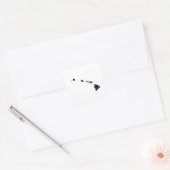 Overzicht van de noodtoestand in Hawaï Vierkante Sticker (Envelop)