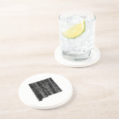 Overzicht van de noodtoestand in New Mexico Zandsteen Onderzetter (Zijkant)