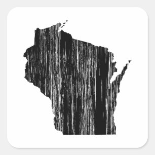 Overzicht van de noodtoestand in Wisconsin Vierkante Sticker