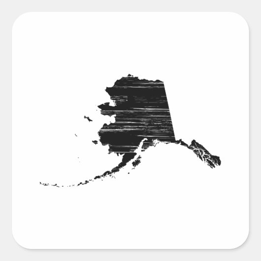 Overzicht van de noodtoestand van Alaska Vierkante Sticker (Voorkant)