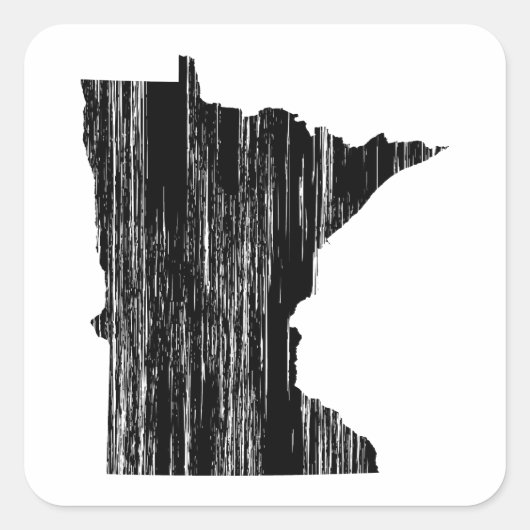 Overzicht van de noodtoestand van Minnesota Vierkante Sticker (Voorkant)