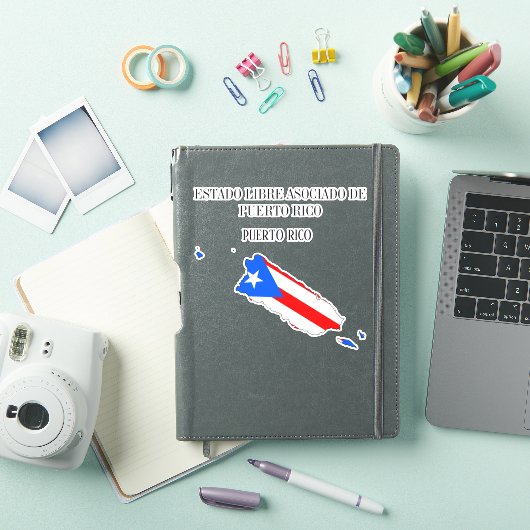 Overzicht van de plattegrond Puerto Rico Sticker (iPad Cover)