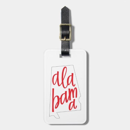 Overzicht van de staat Alabama Bagagelabel (Voorkant verticaal)