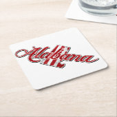 Overzicht van de staat Alabama Kartonnen Onderzetters (Schuin)