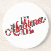 Overzicht van de staat Alabama Zandsteen Onderzetter (Voorkant)