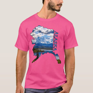 Overzicht van de staat Alaska T-shirt