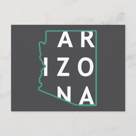 Overzicht van de staat Arizona Briefkaart (Voorkant)