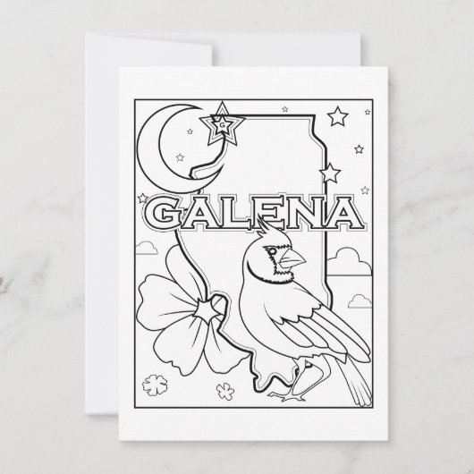 Overzicht van de staat Galena Illinois Kaart (Voorkant)