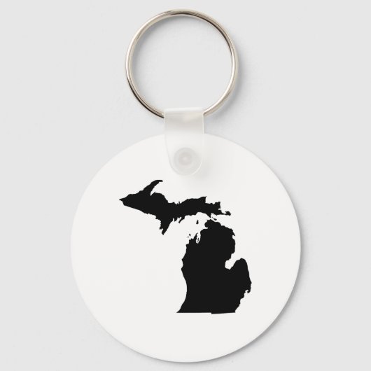 Overzicht van de staat Michigan Sleutelhanger (Voorkant)