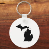 Overzicht van de staat Michigan Sleutelhanger (Voorkant)