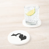 Overzicht van de staat Michigan Zandsteen Onderzetter (Zijkant)