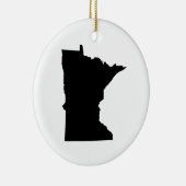 Overzicht van de staat Minnesota Keramisch Ornament (Rechts)