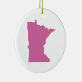 Overzicht van de staat Minnesota Keramisch Ornament (Rechts)