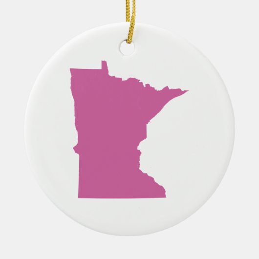 Overzicht van de staat Minnesota Keramisch Ornament (Voorkant)